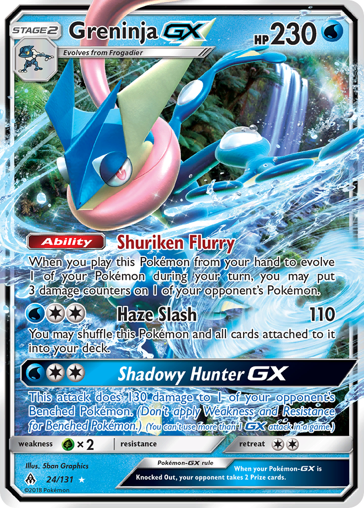 Greninja-GX – Forbidden Light 24/131 Pokémon card