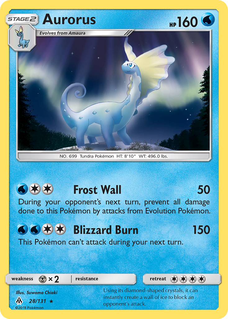 Aurorus – Forbidden Light 28/131 Pokémon card