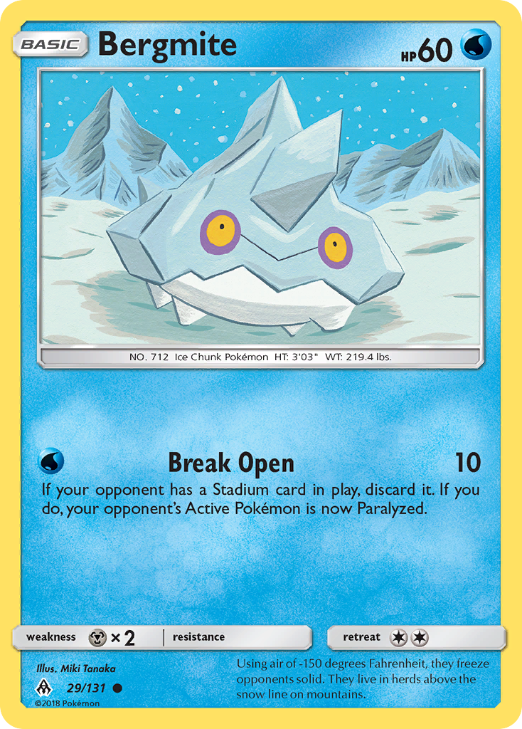 Bergmite – Forbidden Light 29/131 Pokémon card