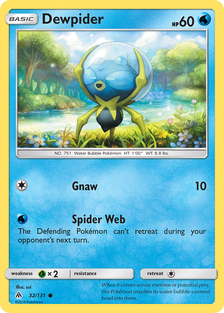 Dewpider – Forbidden Light 32/131 Pokémon card