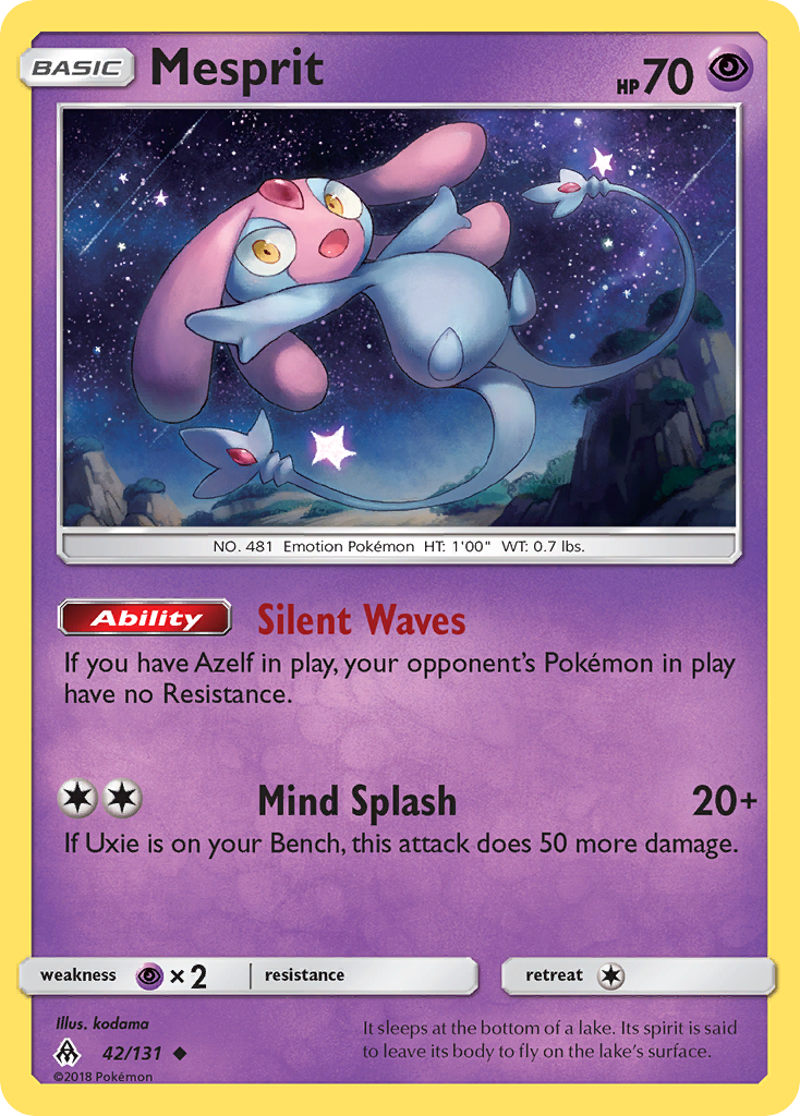 Mesprit – Forbidden Light 42/131 Pokémon card
