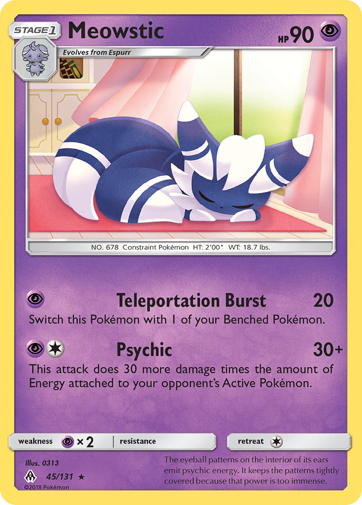 Meowstic – Forbidden Light 45/131 Pokémon card