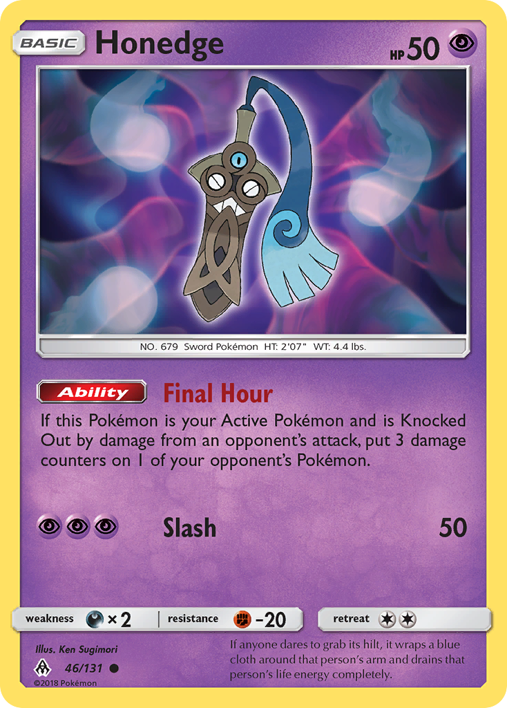 Honedge – Forbidden Light 46/131 Pokémon card