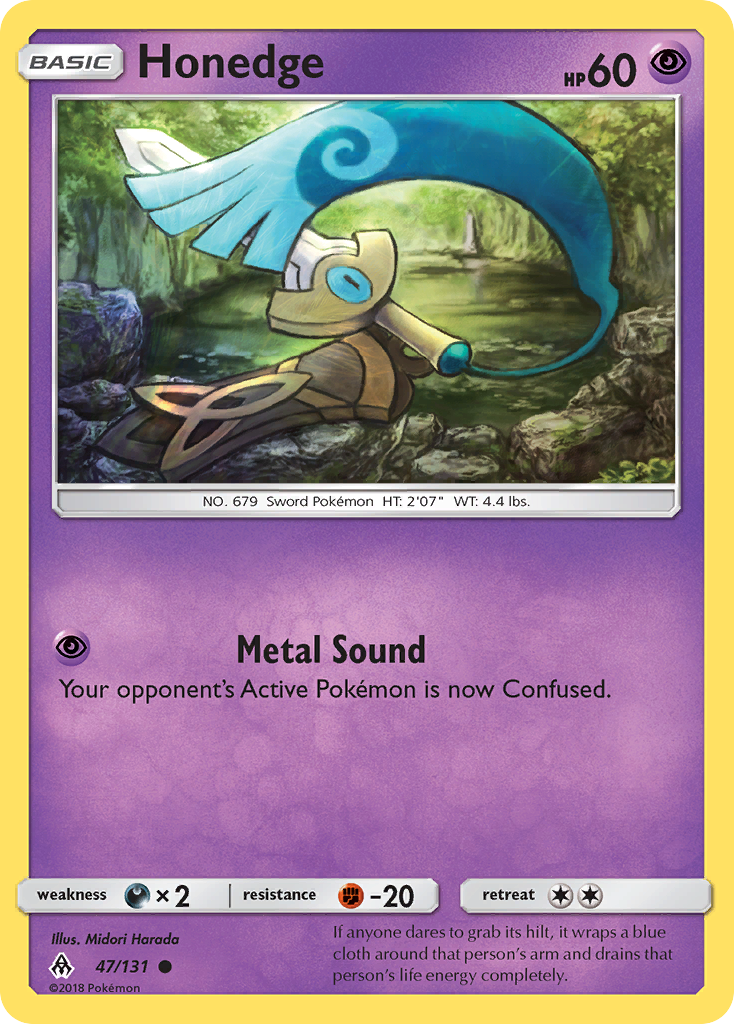 Honedge – Forbidden Light 47/131 Pokémon card