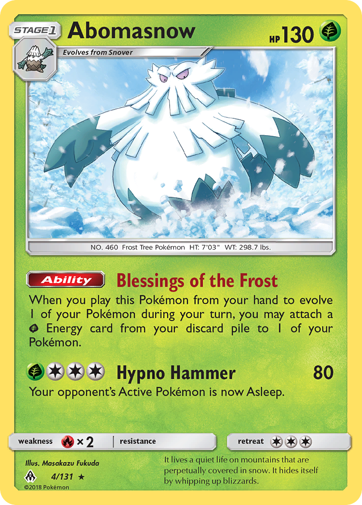 Abomasnow – Forbidden Light 4/131 Pokémon card