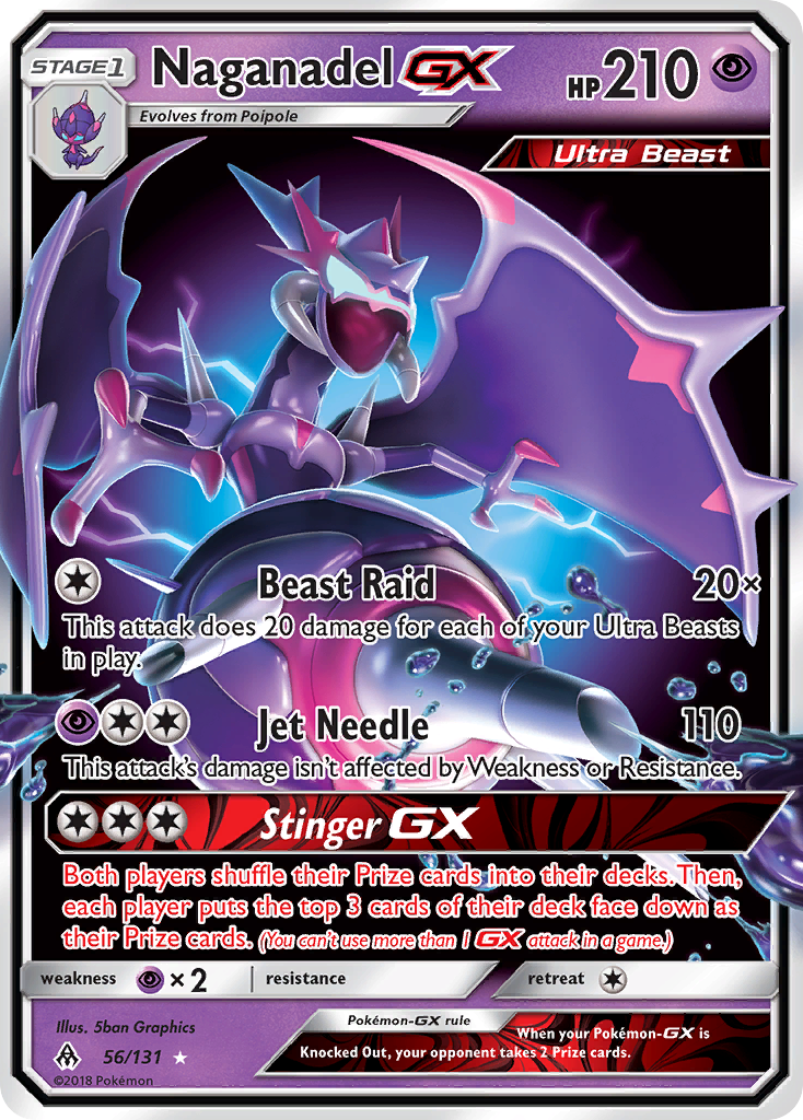 Naganadel-GX – Forbidden Light 56/131 Pokémon card