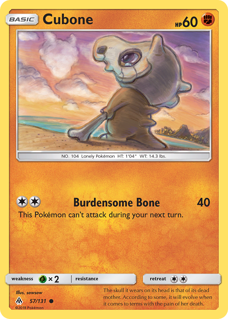 Cubone – Forbidden Light 57/131 Pokémon card