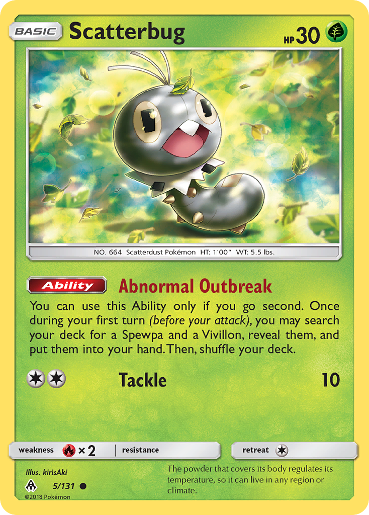 Scatterbug – Forbidden Light 5/131 Pokémon card
