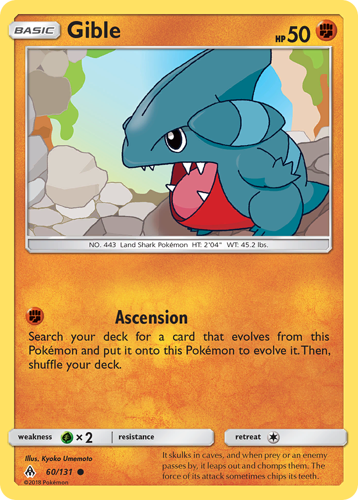 Gible – Forbidden Light 60/131 Pokémon card