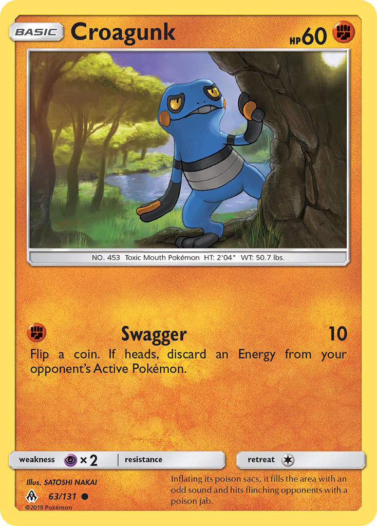 Croagunk – Forbidden Light 63/131 Pokémon card