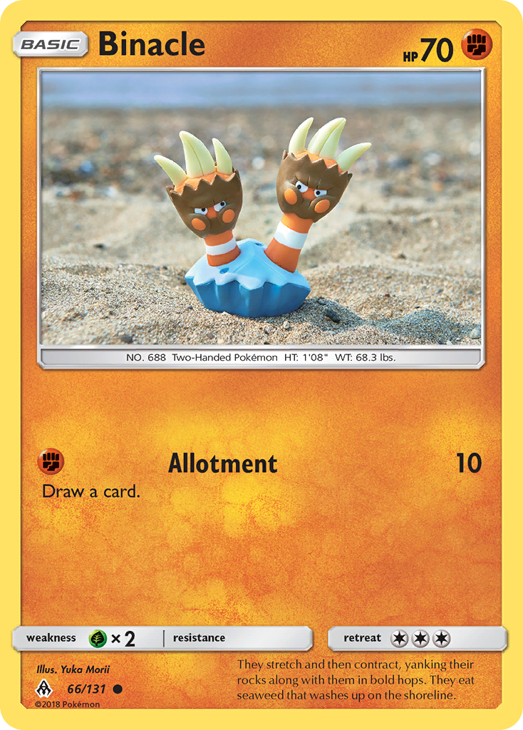 Binacle – Forbidden Light 66/131 Pokémon card