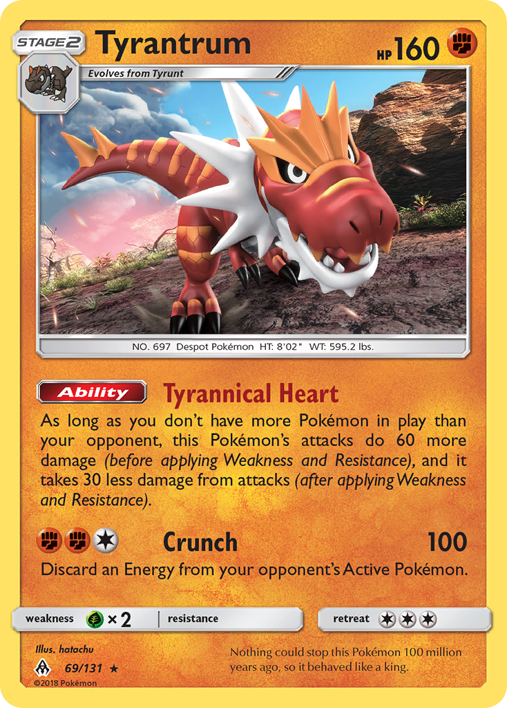 Tyrantrum – Forbidden Light 69/131 Pokémon card