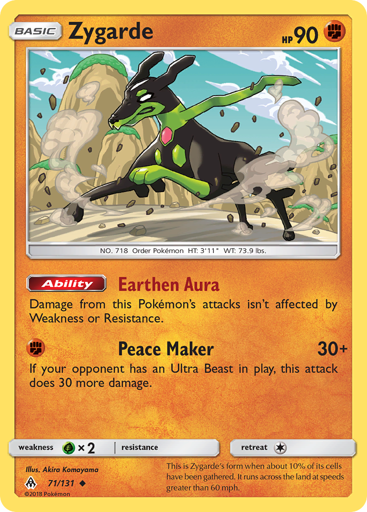 Zygarde – Forbidden Light 71/131 Pokémon card