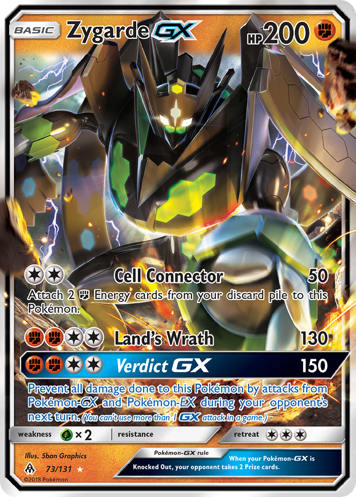 Zygarde-GX – Forbidden Light 73/131 Pokémon card