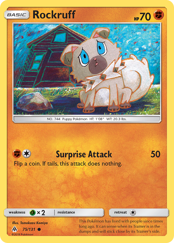Rockruff – Forbidden Light 75/131 Pokémon card