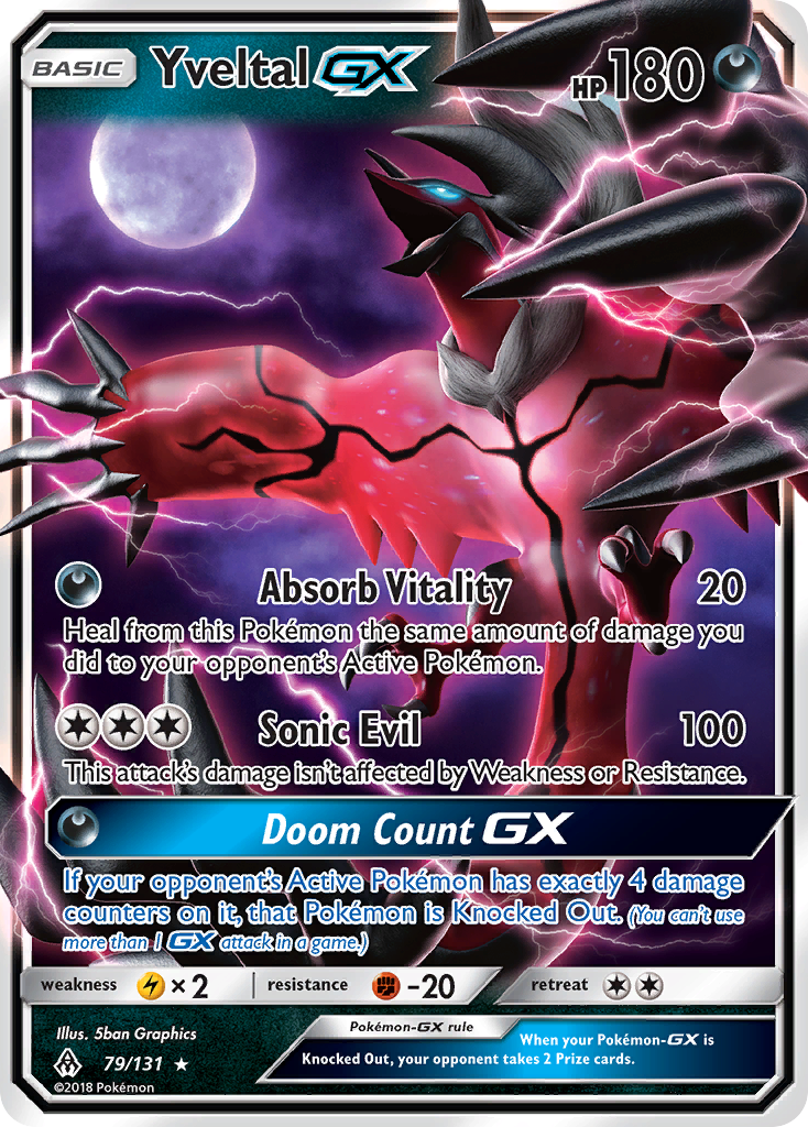 Yveltal-GX – Forbidden Light 79/131 Pokémon card