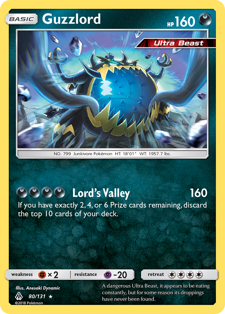 Guzzlord – Forbidden Light 80/131 Pokémon card
