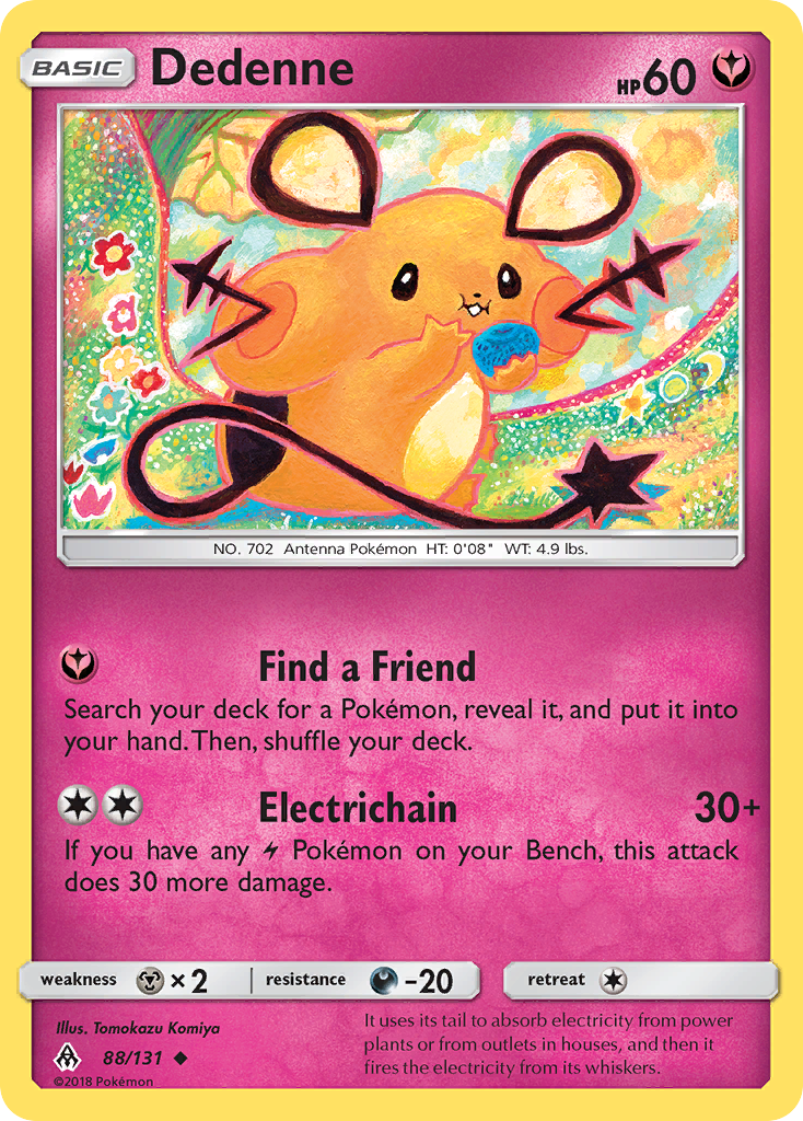 Dedenne – Forbidden Light 88/131 Pokémon card
