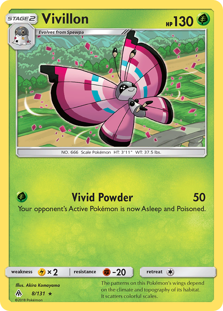 Vivillon – Forbidden Light 8/131 Pokémon card