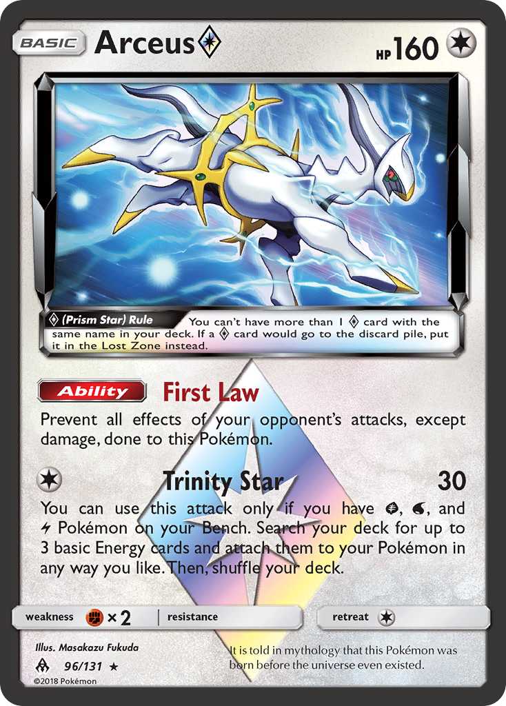 Arceus ◇ – Forbidden Light 96/131 Pokémon card