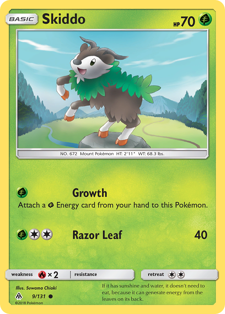 Skiddo – Forbidden Light 9/131 Pokémon card
