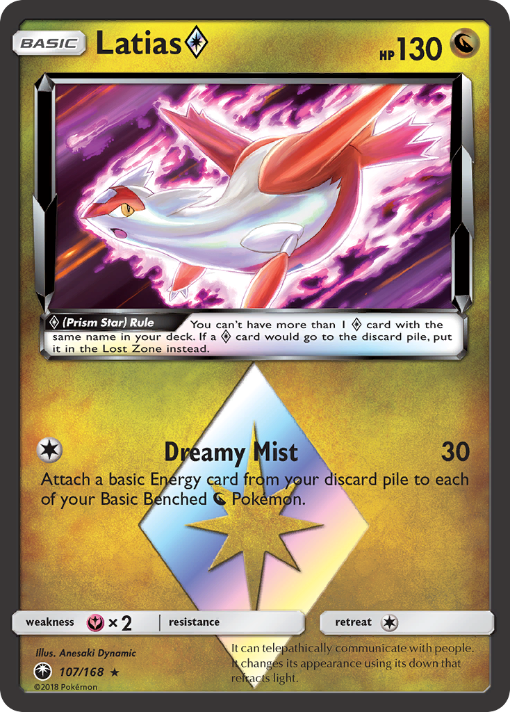 Latias ◇ – Celestial Storm 107/168 Pokémon card