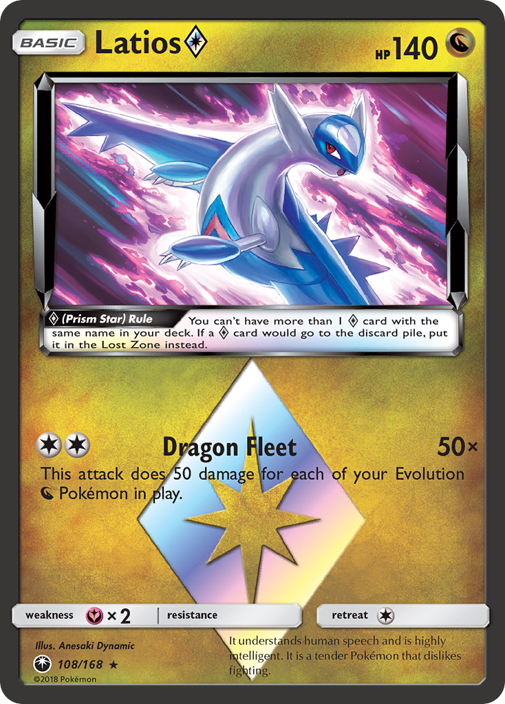 Latios ◇ – Celestial Storm 108/168 Pokémon card