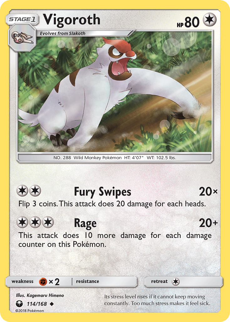 Vigoroth – Celestial Storm 114/168 Pokémon card