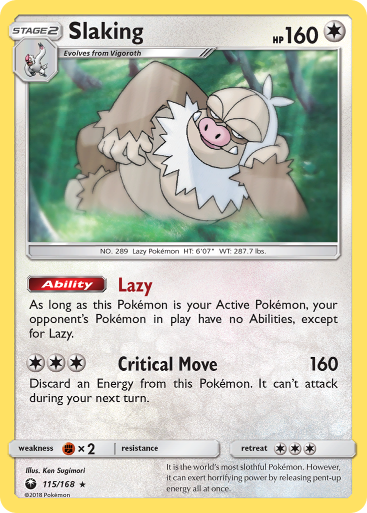 Slaking – Celestial Storm 115/168 Pokémon card
