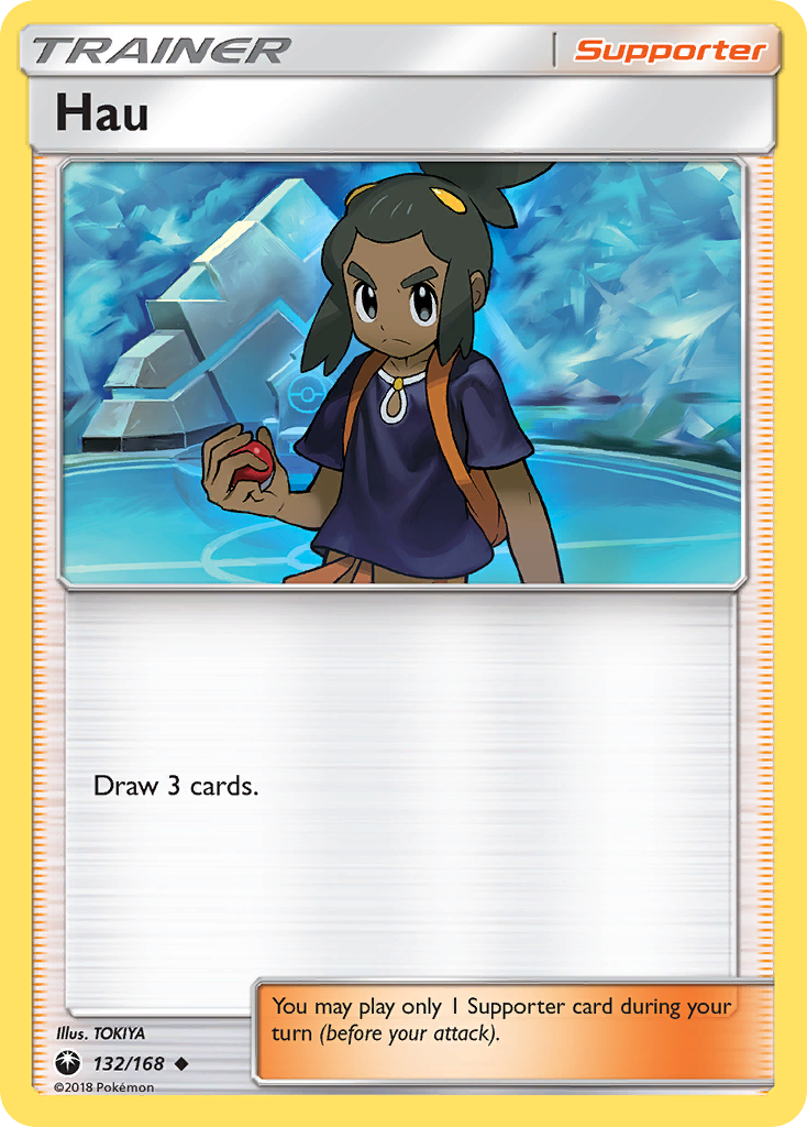 Hau – Celestial Storm 132/168 Pokémon card