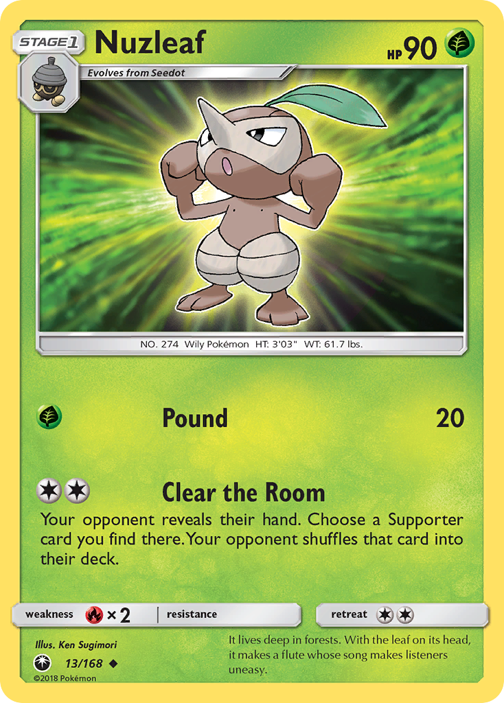 Nuzleaf – Celestial Storm 13/168 Pokémon card