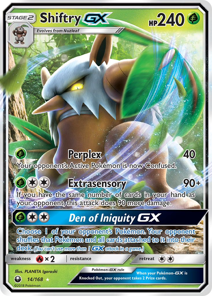 Shiftry-GX – Celestial Storm 14/168 Pokémon card