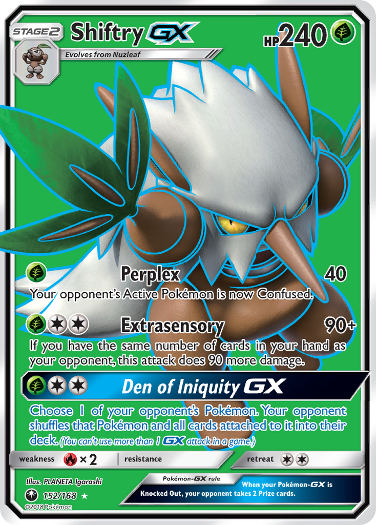 Shiftry-GX – Celestial Storm 152/168 Pokémon card
