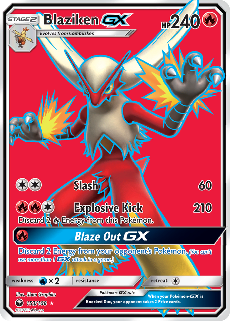 Blaziken-GX – Celestial Storm 153/168 Pokémon card