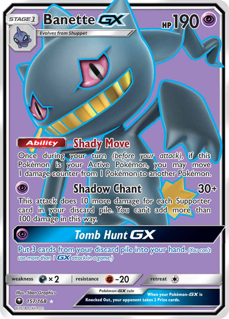 Banette-GX – Celestial Storm 157/168 Pokémon card
