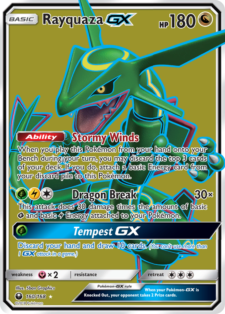 Rayquaza-GX – Celestial Storm 160/168 Pokémon card