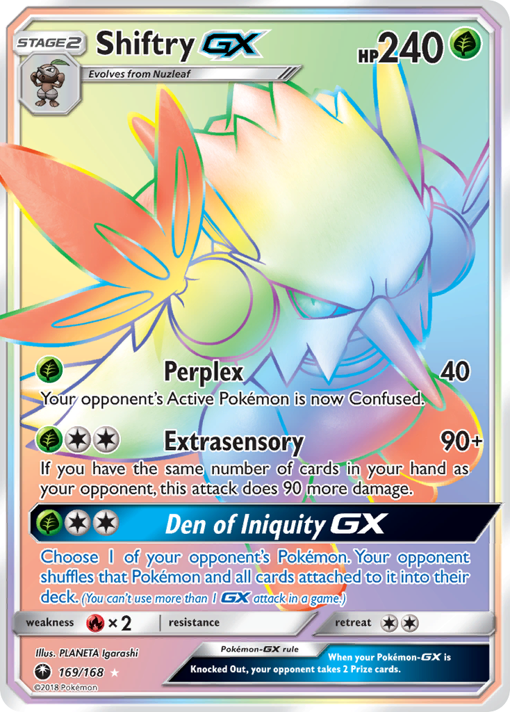 Shiftry-GX – Celestial Storm 169/168 Pokémon card