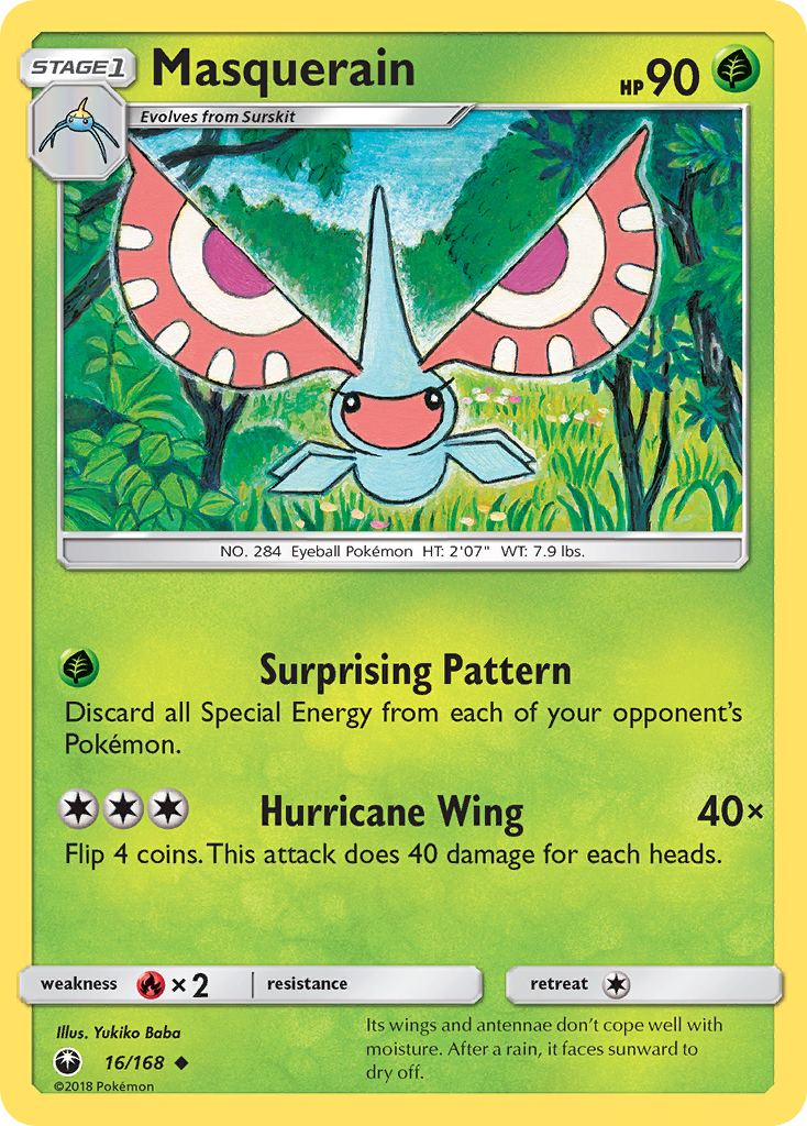 Masquerain – Celestial Storm 16/168 Pokémon card