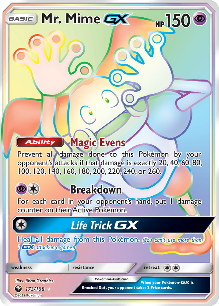 Mr. Mime-GX – Celestial Storm 173/168 Pokémon card