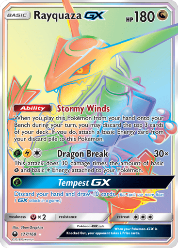 Rayquaza-GX - Celestial Storm 177