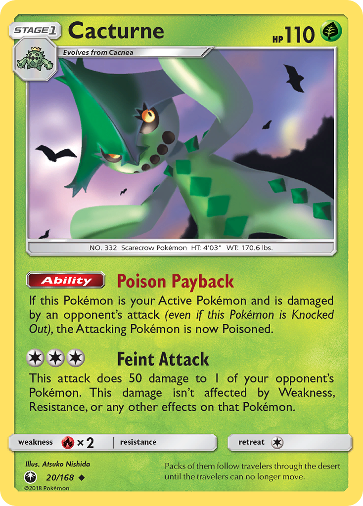 Cacturne – Celestial Storm 20/168 Pokémon card
