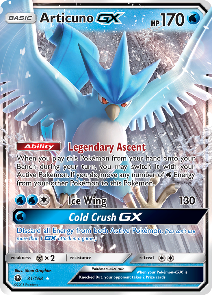 Articuno-GX – Celestial Storm 31/168 Pokémon card