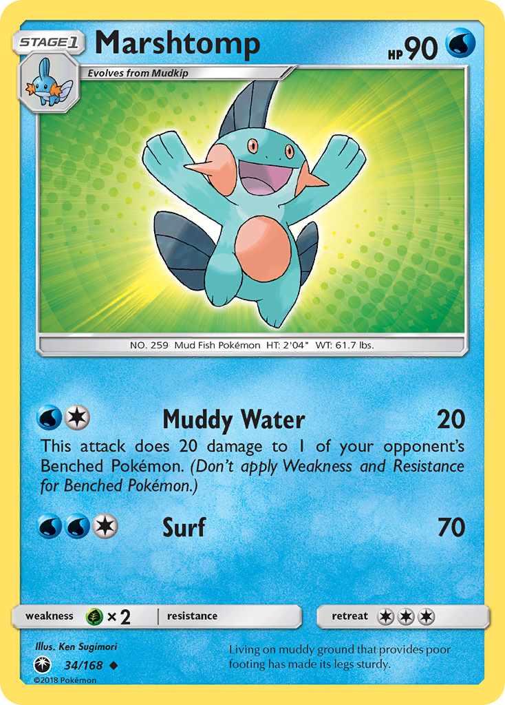 Marshtomp – Celestial Storm 34/168 Pokémon card
