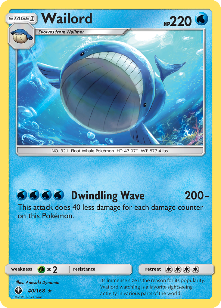 Wailord – Celestial Storm 40/168 Pokémon card