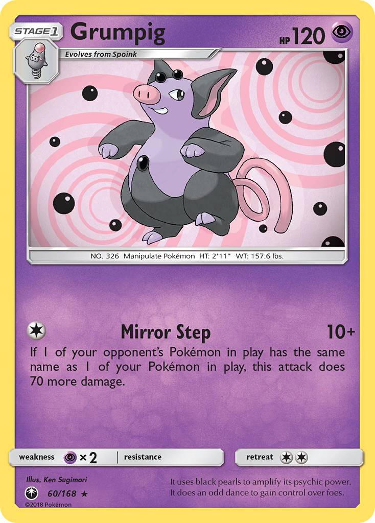 Grumpig – Celestial Storm 60/168 Pokémon card