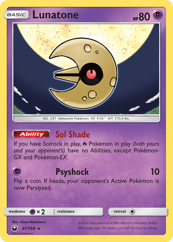 Lunatone – Celestial Storm 61/168 Pokémon card