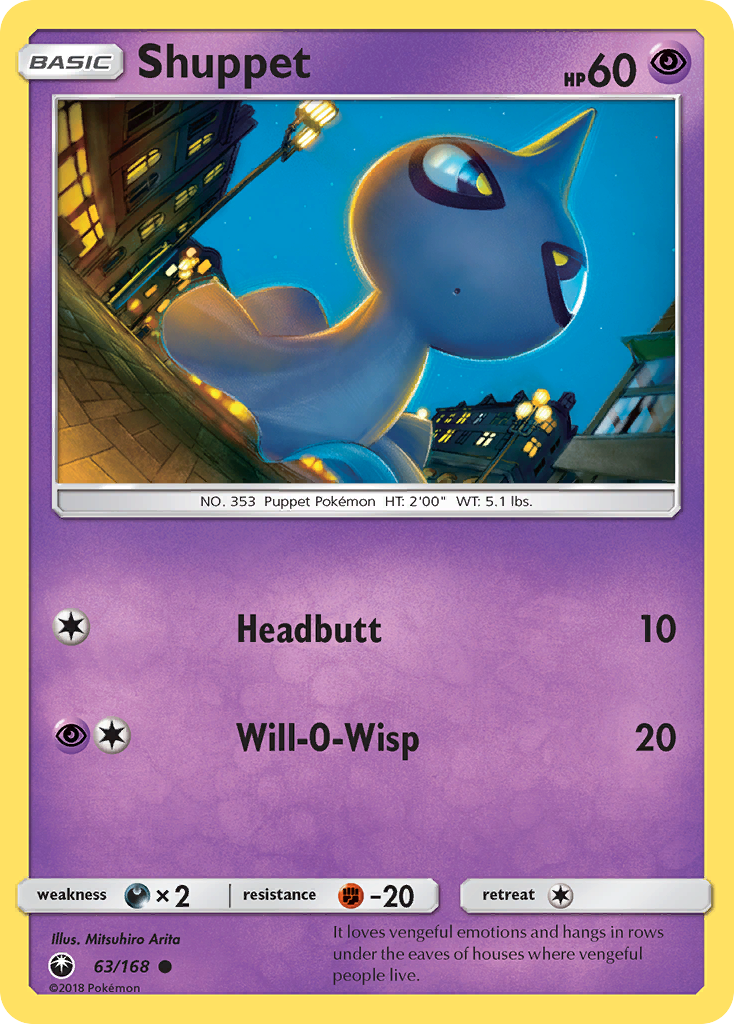 Shuppet – Celestial Storm 63/168 Pokémon card
