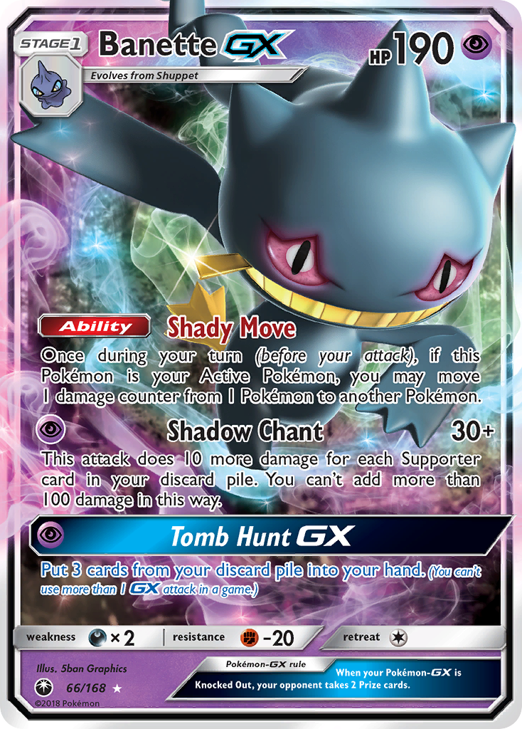 Banette-GX – Celestial Storm 66/168 Pokémon card