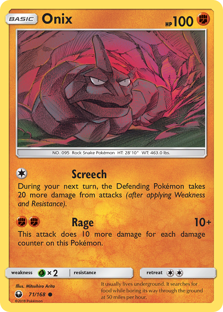Onix – Celestial Storm 71/168 Pokémon card