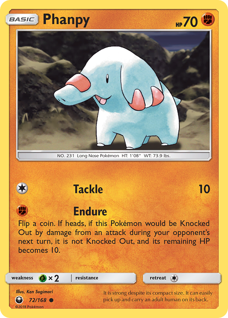 Phanpy – Celestial Storm 72/168 Pokémon card